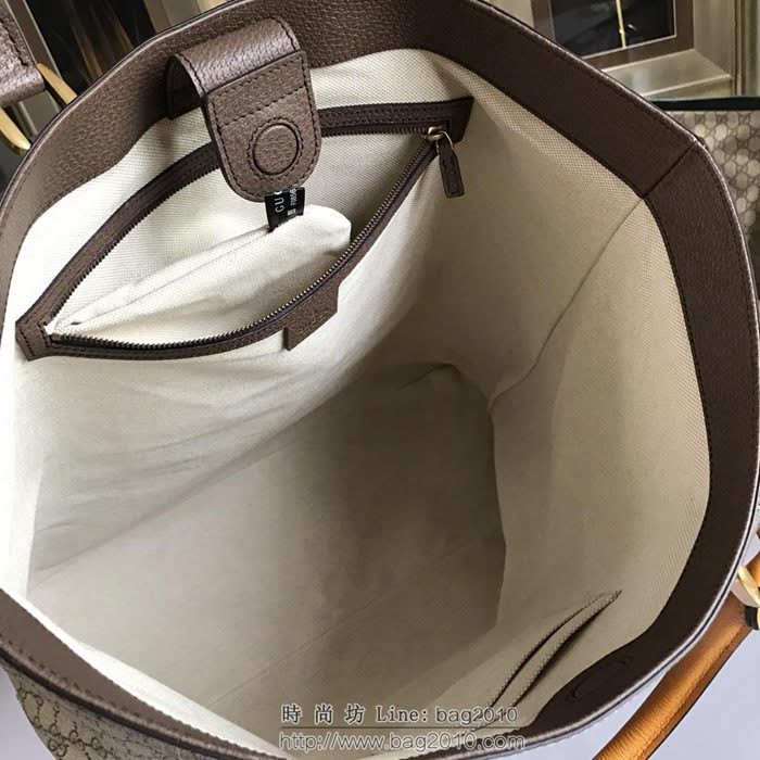 GUCCI 古馳男包 新款 473870 GG Supreme高級人造帆布 黑色紅色織帶裝飾 購物袋
